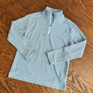 Southern Tide Boys cruiser Heather Striped Quarter-Zip Pullover size S